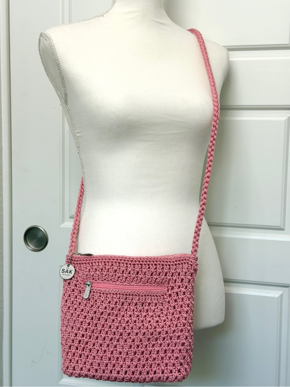 The Sak Pink Crochet Crossbody Bag - Picture 7 of 7